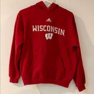 Adidas Red Wisconsin Hoodie